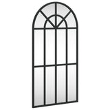 Wall Mirror Black 30x60 cm Arch Iron - Front View