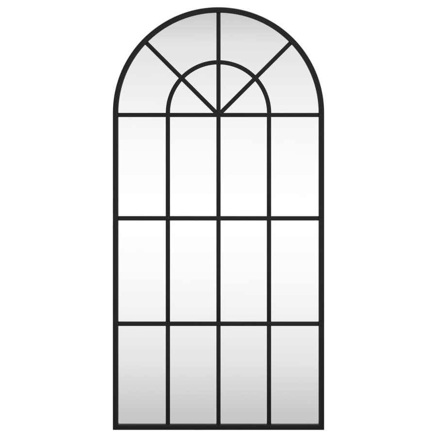 Wall Mirror Black 40x80 cm Arch Iron