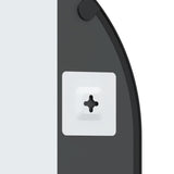 Wall Mirror Black 40x80 cm Arch Iron - Rear View