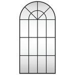 Wall Mirror Black 50x100 cm Arch Iron