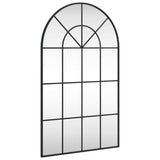 Wall Mirror Black 60x100 cm Arch Iron - Front View
