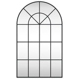Wall Mirror Black 60x100 cm Arch Iron