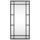 Wall Mirror Black 30x60 cm Rectangle Iron - Side View