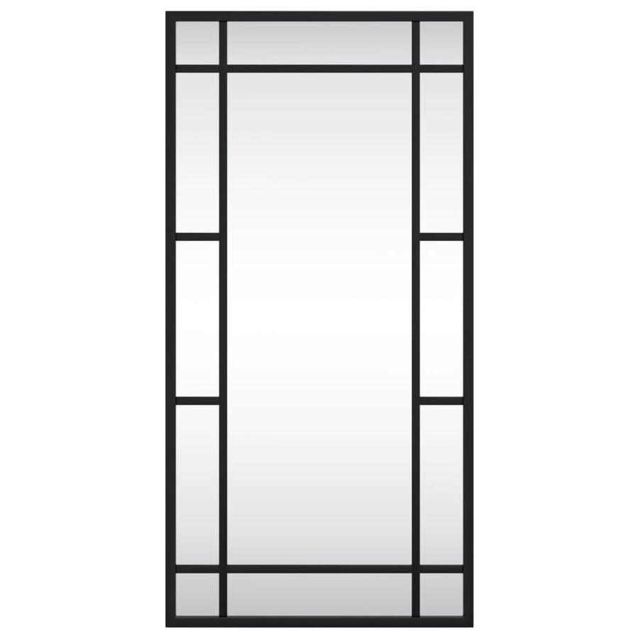 Wall Mirror Black 30x60 cm Rectangle Iron