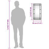 Wall Mirror Black 30x60 cm Rectangle Iron - Extra Image