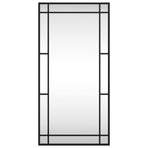 Wall Mirror Black 40x80 cm Rectangle Iron