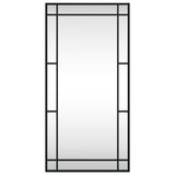 Wall Mirror Black 40x80 cm Rectangle Iron - Side View