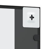 Wall Mirror Black 40x80 cm Rectangle Iron - Rear View