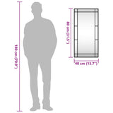 Wall Mirror Black 40x80 cm Rectangle Iron - Extra Image
