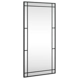 Wall Mirror Black 50x100 cm Rectangle Iron