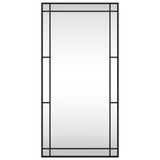 Wall Mirror Black 50x100 cm Rectangle Iron