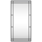 Wall Mirror Black 50x100 cm Rectangle Iron