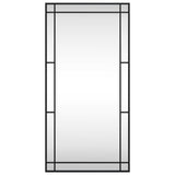 Wall Mirror Black 50x100 cm Rectangle Iron - Side View