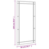 Wall Mirror Black 50x100 cm Rectangle Iron - Low Angle
