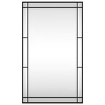 Wall Mirror Black 60x100 cm Rectangle Iron