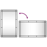 Wall Mirror Black 60x100 cm Rectangle Iron