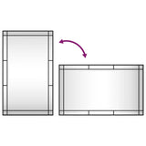 Wall Mirror Black 60x100 cm Rectangle Iron - Close-Up Angle