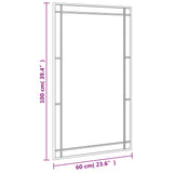 Wall Mirror Black 60x100 cm Rectangle Iron - Low Angle