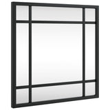 Wall Mirror Black 30x30 cm Square Iron