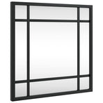 Wall Mirror Black 30x30 cm Square Iron
