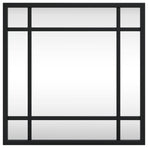 Wall Mirror Black 30x30 cm Square Iron