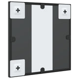 Wall Mirror Black 30x30 cm Square Iron - 45-Degree Angle