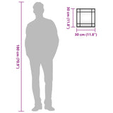 Wall Mirror Black 30x30 cm Square Iron - Low Angle