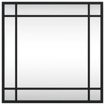 Wall Mirror Black 40x40 cm Square Iron