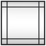 Wall Mirror Black 40x40 cm Square Iron - Side View