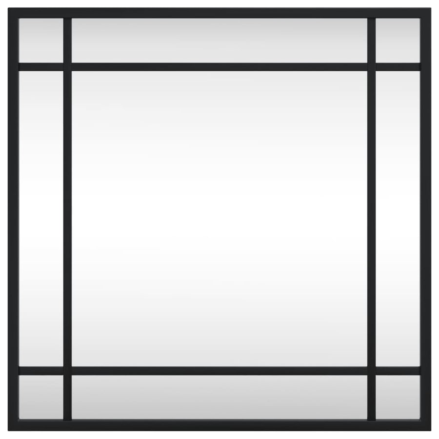 Wall Mirror Black 40x40 cm Square Iron