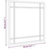 Wall Mirror Black 40x40 cm Square Iron