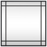Wall Mirror Black 50x50 cm Square Iron