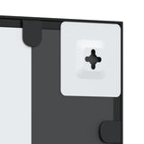 Wall Mirror Black 50x50 cm Square Iron - Rear View