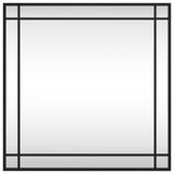 Wall Mirror Black 60x60 cm Square Iron