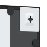 Wall Mirror Black 60x60 cm Square Iron - Rear View