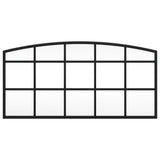 Wall Mirror Black 60x30 cm Arch Iron