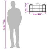 Wall Mirror Black 60x30 cm Arch Iron - Low Angle