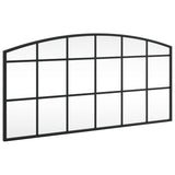 Wall Mirror Black 80x40 cm Arch Iron - Front View