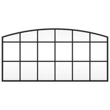 Wall Mirror Black 80x40 cm Arch Iron