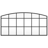 Wall Mirror Black 80x40 cm Arch Iron - Side View