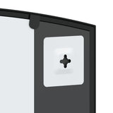 Wall Mirror Black 80x40 cm Arch Iron - Rear View