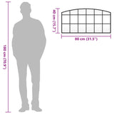 Wall Mirror Black 80x40 cm Arch Iron - Low Angle