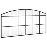 Wall Mirror Black 100x50 cm Arch Iron