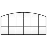 Wall Mirror Black 100x50 cm Arch Iron