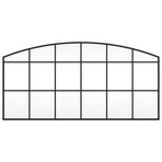 Wall Mirror Black 100x50 cm Arch Iron