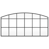 Wall Mirror Black 100x50 cm Arch Iron - Side View