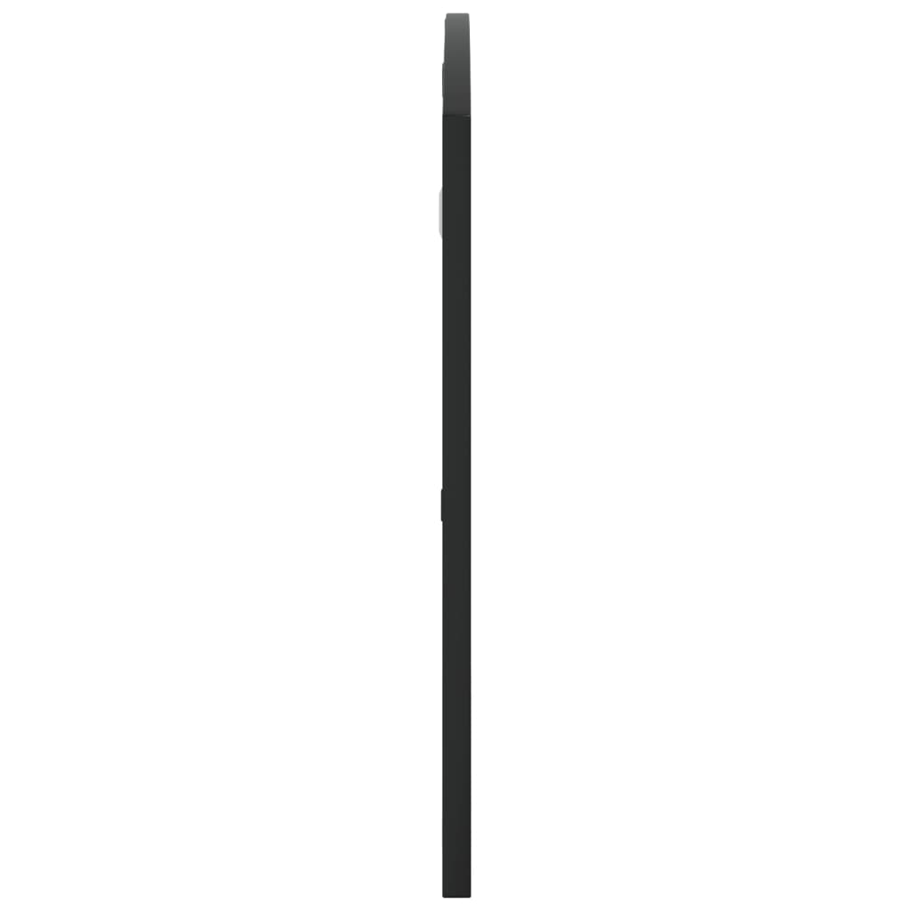 Wall Mirror Black 100x50 cm Arch Iron