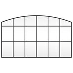 Wall Mirror Black 100x60 cm Arch Iron