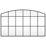 Wall Mirror Black 100x60 cm Arch Iron - Side View