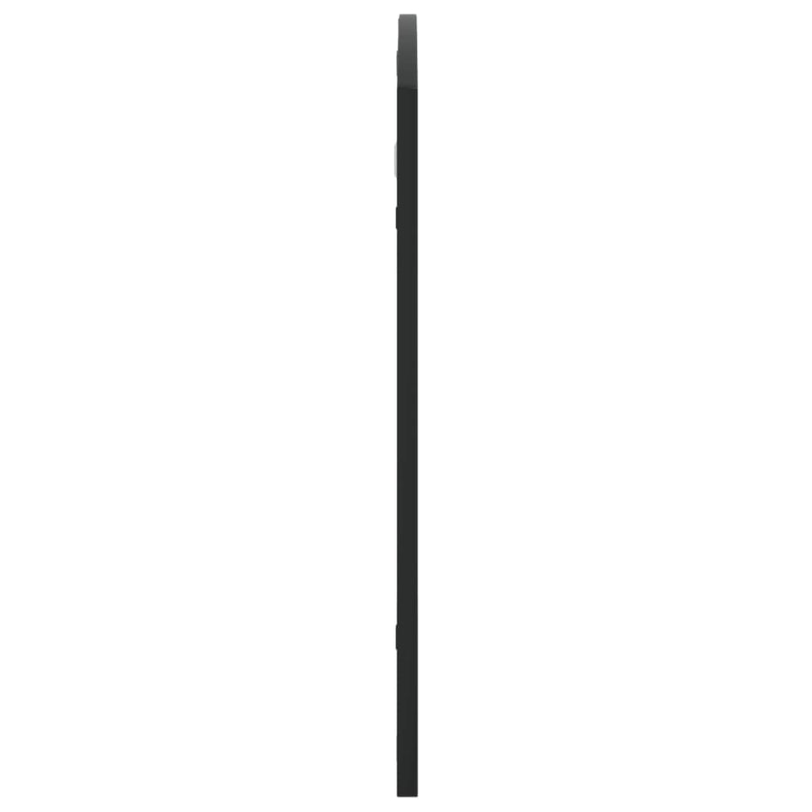 Wall Mirror Black 100x60 cm Arch Iron